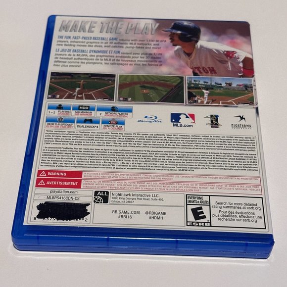 RBI Baseball 2016 Sony PS4 Playstationn 4 Complete in Box - Picture 2 of 3